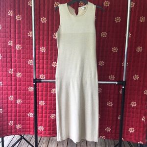 Cream knit maxi dress